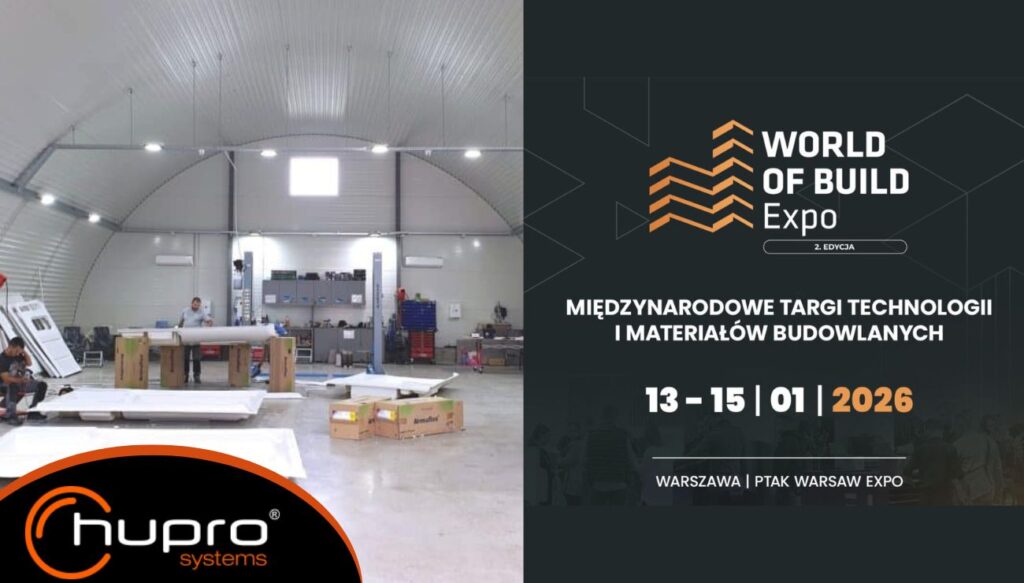 Náhled k článku o World of BUILD Expo 2026 s halou od HUPRO SYSTEMS SE.