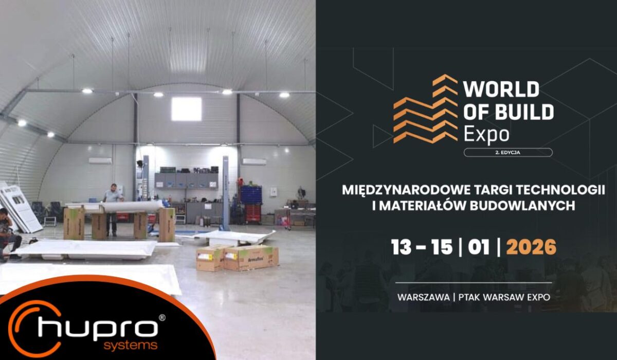 Náhled k článku o World of BUILD Expo 2026 s halou od HUPRO SYSTEMS SE.