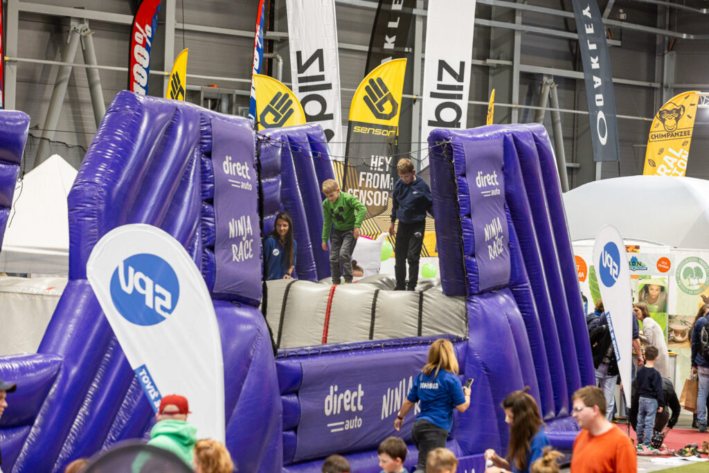 Dětská překážková dráha a sportovní atrakce pro děti na festivalu SPORT EXPO v PVA EXPO PRAHA