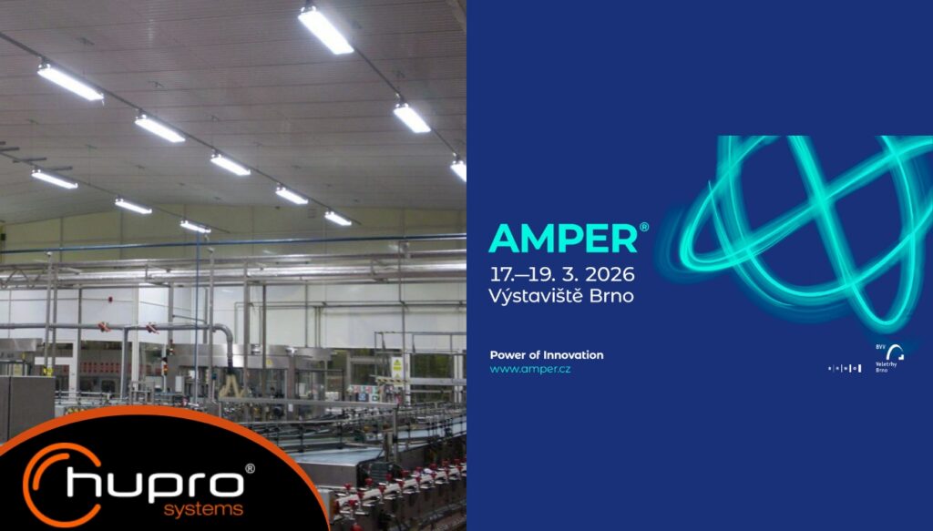 AMPER 2026 – mezinárodní veletrh elektrotechniky v Brně, průmyslová hala a technologie HUPRO SYSTEMS SE