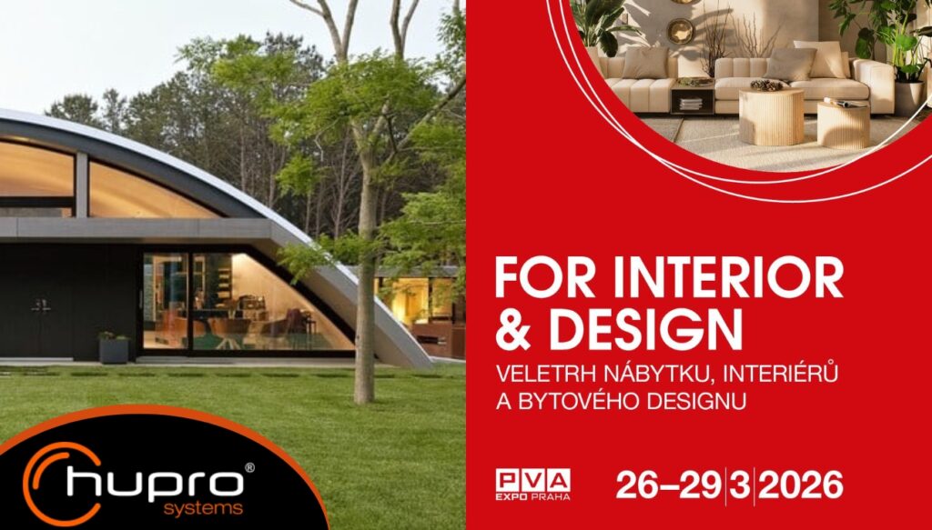 FOR INTERIOR & DESIGN 2026 – oblouková ocelová hala od HUPRO SYSTEMS SE jako moderní architektura