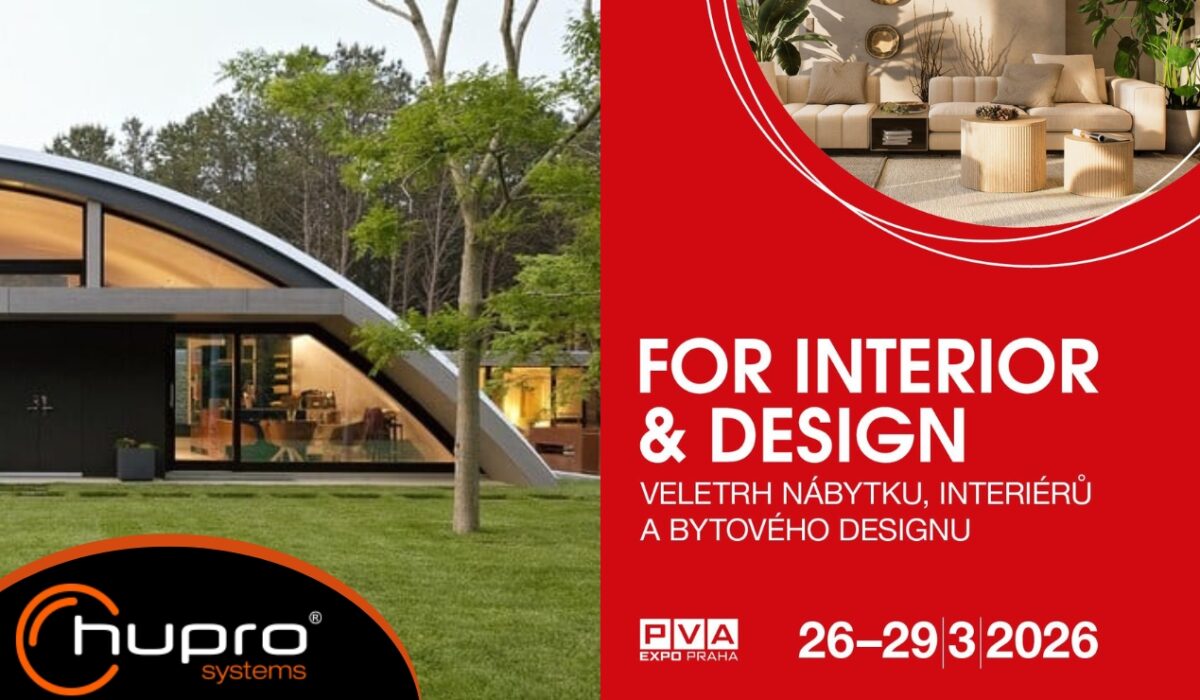 FOR INTERIOR & DESIGN 2026 – oblouková ocelová hala od HUPRO SYSTEMS SE jako moderní architektura