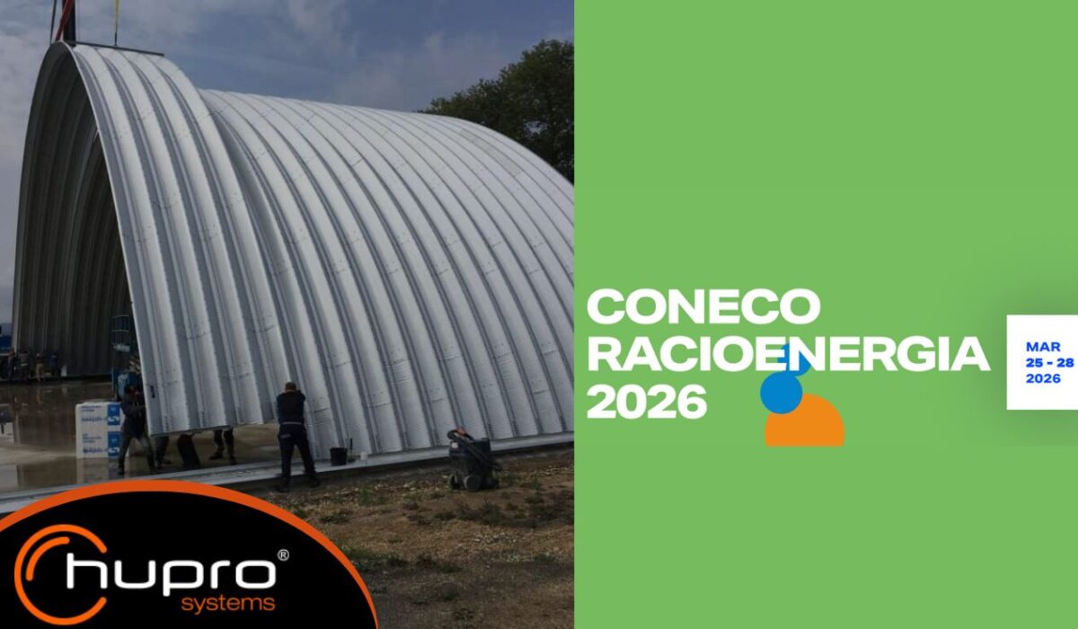 Náhledový obrázek článku o veletrhu CONECO RACIOENERGIA 2026 – montovaná oblouková ocelová hala HUPRO SYSTEMS SE