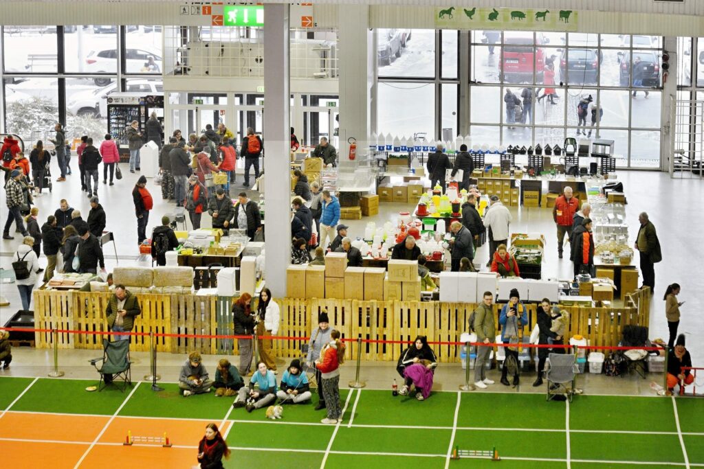 MORAVIA Brno – návštěvníci a prodejní stánky na chovatelské výstavě